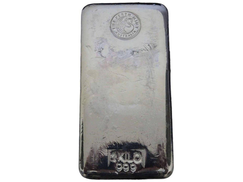 Perth Mint 1 Kilo 999 Silver Cast Bullion Bar