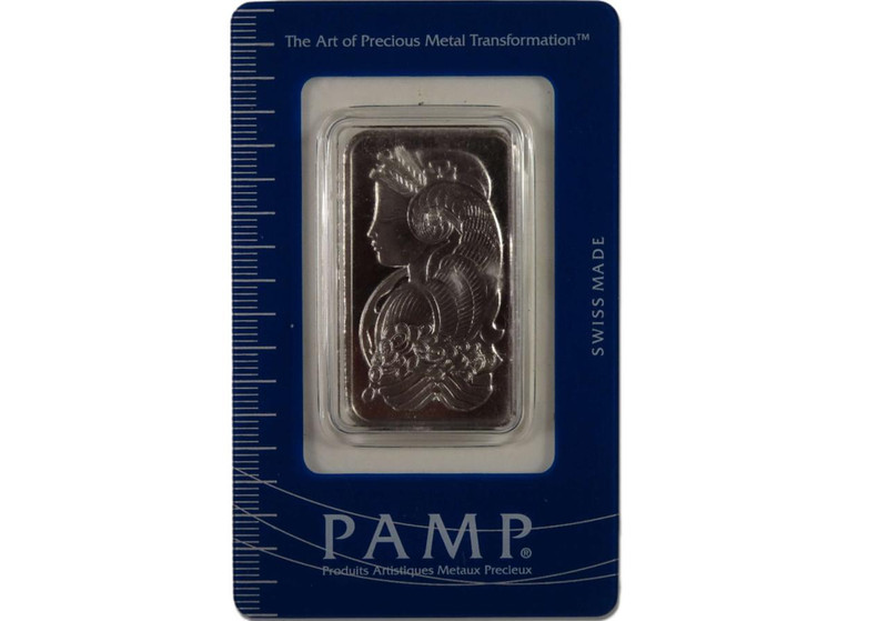 Pamp Suisse 1oz Palladium 999.5 Lady Fortuna Minted Bullion Bar