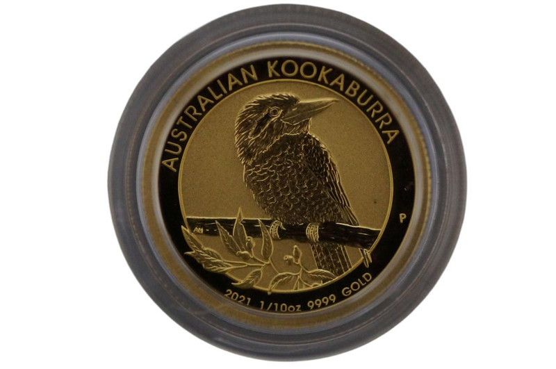 2021 1/10oz 9999 Gold Australian Kookaburra $15 Uncirculated Coin