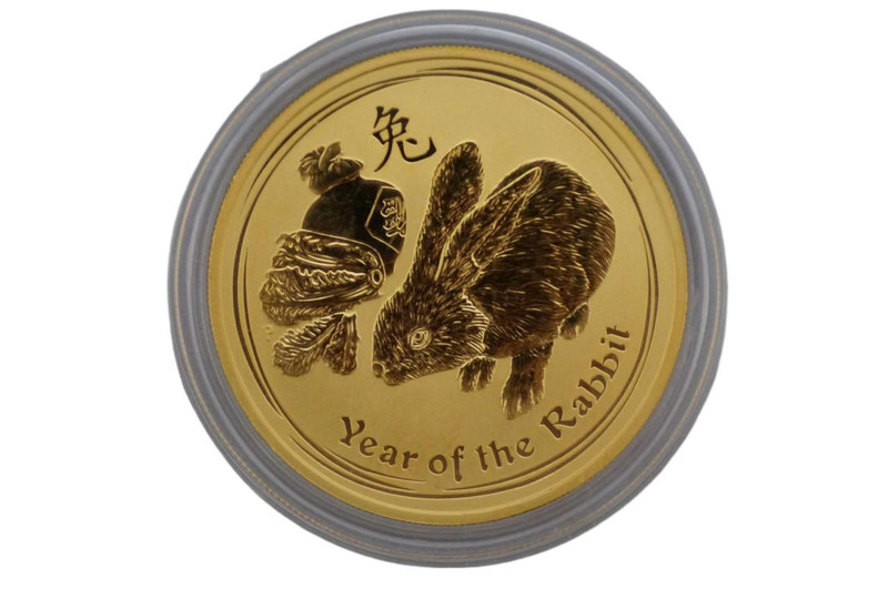 2011 1oz 9999 Gold Luna Series Year of The Rabbit $100 Uncirculated Coin