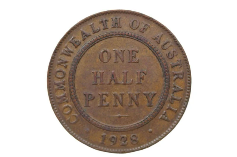 1928 Half Penny Variety Dot After IMP in Very Fine Condition