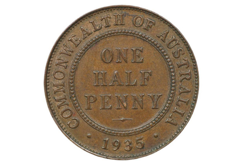 1935 Half Penny George V in Extremely Fine Condition