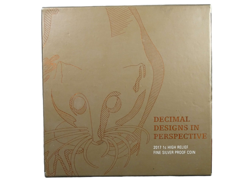 WMF Berlin Decimal Designs in Perspective 2017 1c High Relief Fine Silver Proof Coin