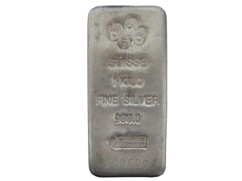 Pamp Suisse 1 Kilo 999.0 Fine Silver Cast Bullion Bar