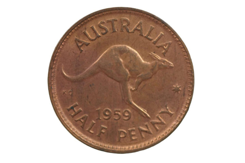 1959 Half Penny Elizabeth II in Uncirculated Condition
