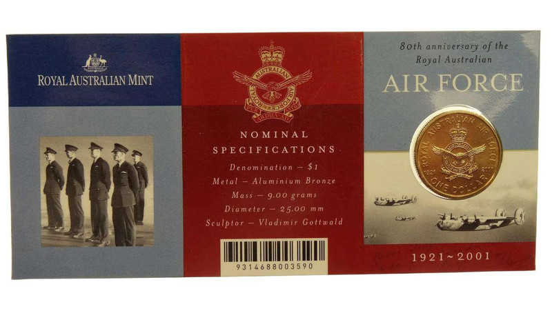 2001 80th Anniversary of The Royal Australian Air Force $1 Coin