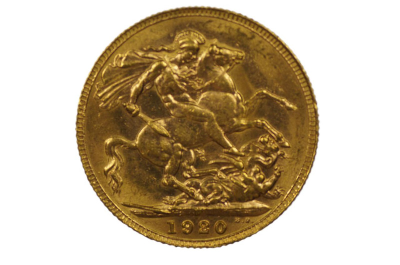 1920 Perth Mint Gold Full Sovereign in Almost Extremely Fine Condition