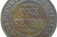  1922 Penny Variety Ghosting Error George V in Fine Condition 