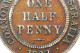 1922 Half Penny Variety Blob Over Second N in about Very Fine Condition