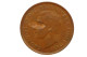 1952 A. Penny Variety Error Planchet Flaw Metal Peel in Very Fine Condition
