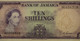 Jamaica 1960 Ten Shillings Banknote in Uncirculated Condition