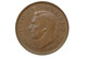 1947 Y. Half Penny Variety Partial Split Planchet Flaw in Very Fine Condition