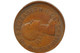 1964 Y. Half Penny Mis-Strike in about Extremely Fine Condition