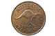1944 Half Penny George VI Low Mint in about Uncirculated Condition