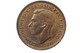 1944 Halfpenny George VI Low Mint in about Uncirculated Condition