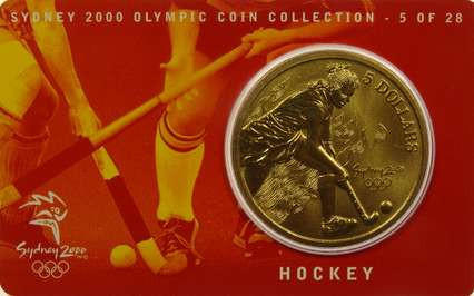 Sydney 2000 Olympic Games Hockey $5 Uncirculated Coin