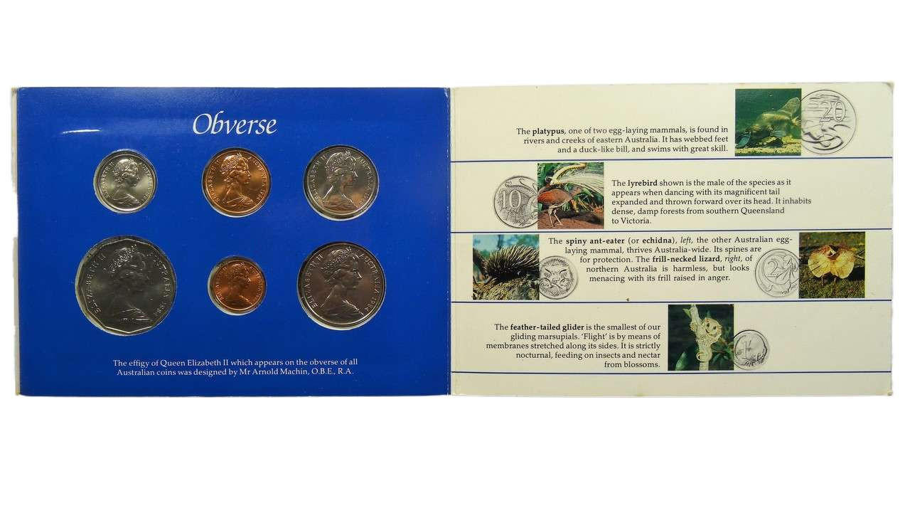 Australia uncirculated coin set セット 1984 Royal Australian Mint Perfect Insert Unc Coin Set