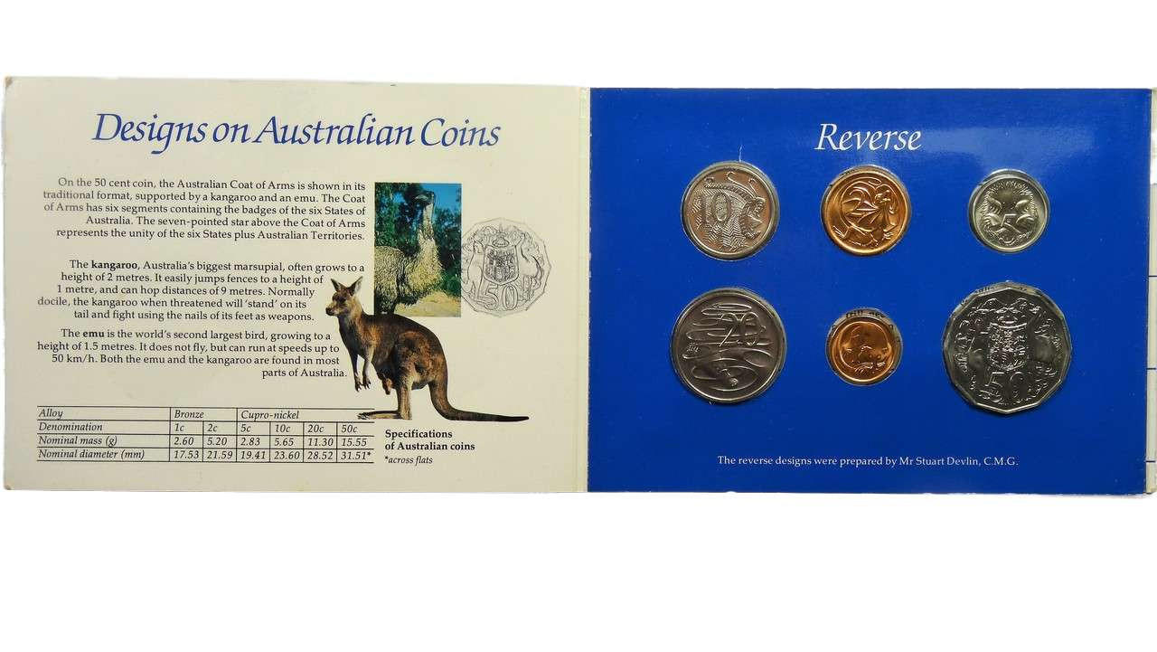 1984 Royal Australian Mint Perfect Insert Unc Coin Set