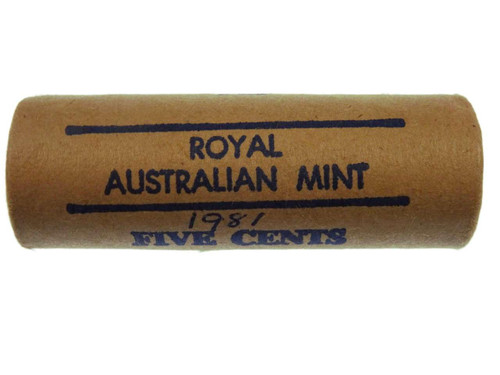 1981 Five Cent Royal Australian Mint Uncirculated Roll
