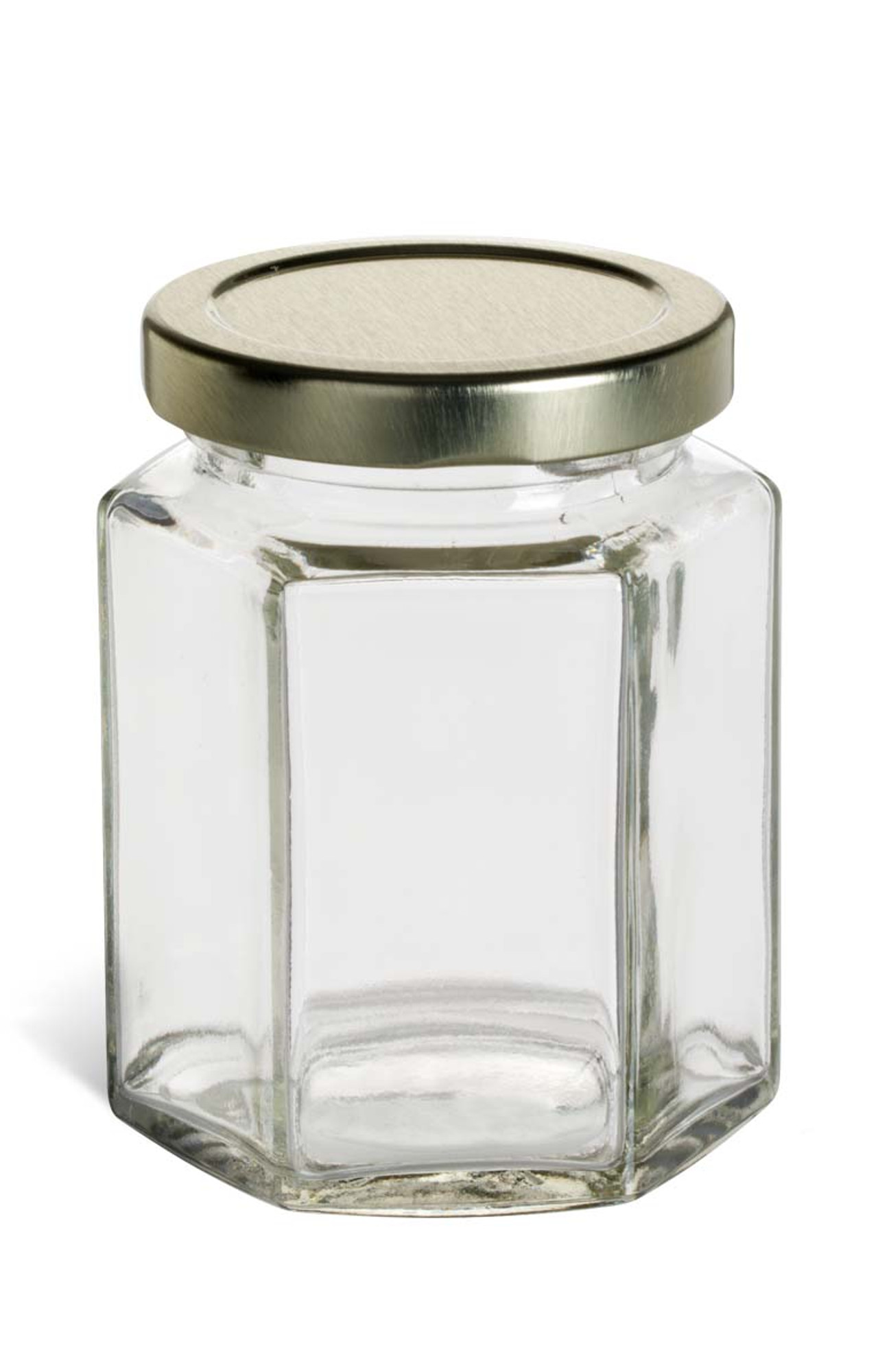 Hexagon Glass Jelly Jar Bulk, 6 oz Specialty Bottle