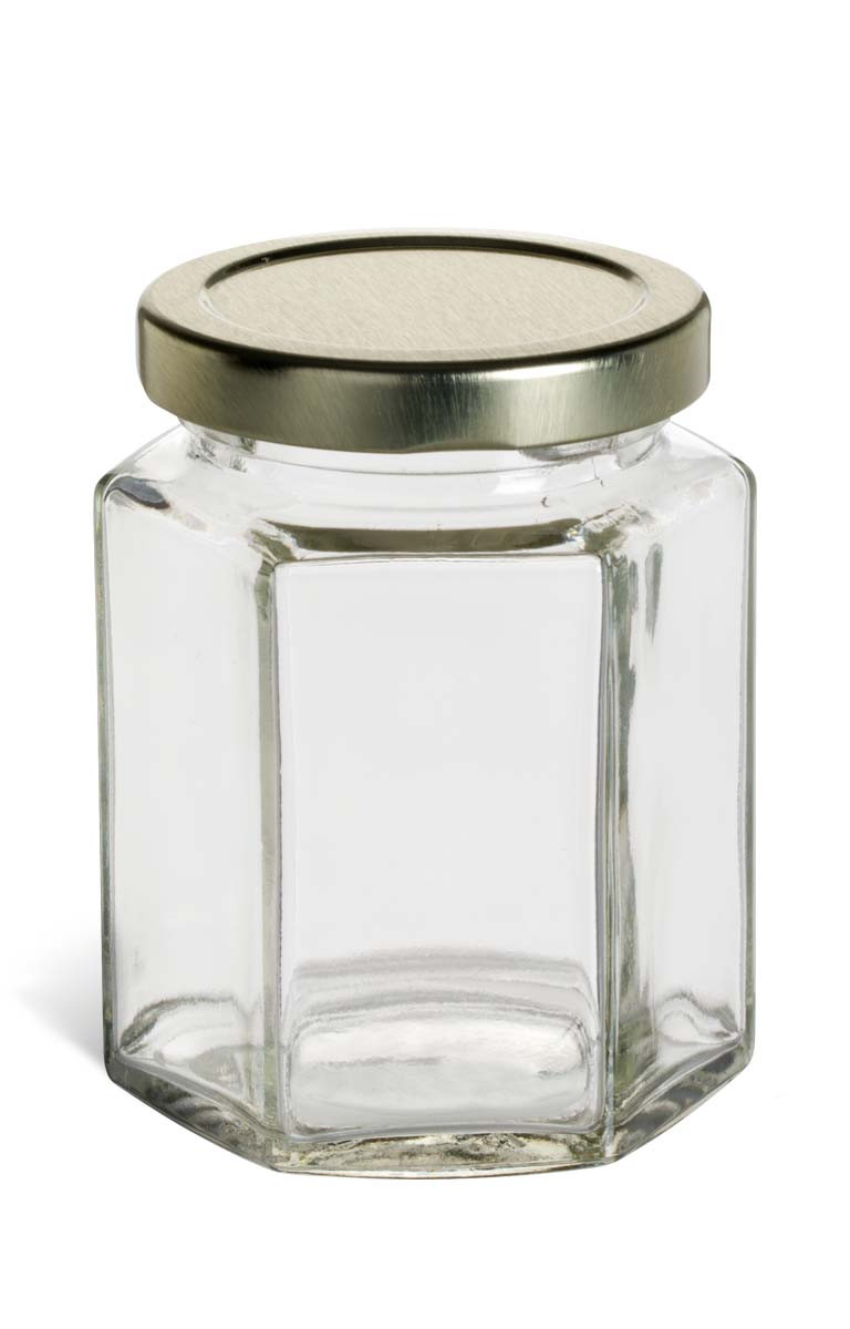 Hexagon Glass Jelly Jar Bulk, 6 oz |Specialty Bottle