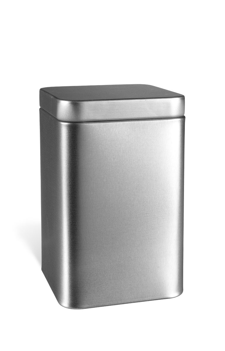 Smooth Square Tea Tin, 4.3 inch | Specialty Bottle