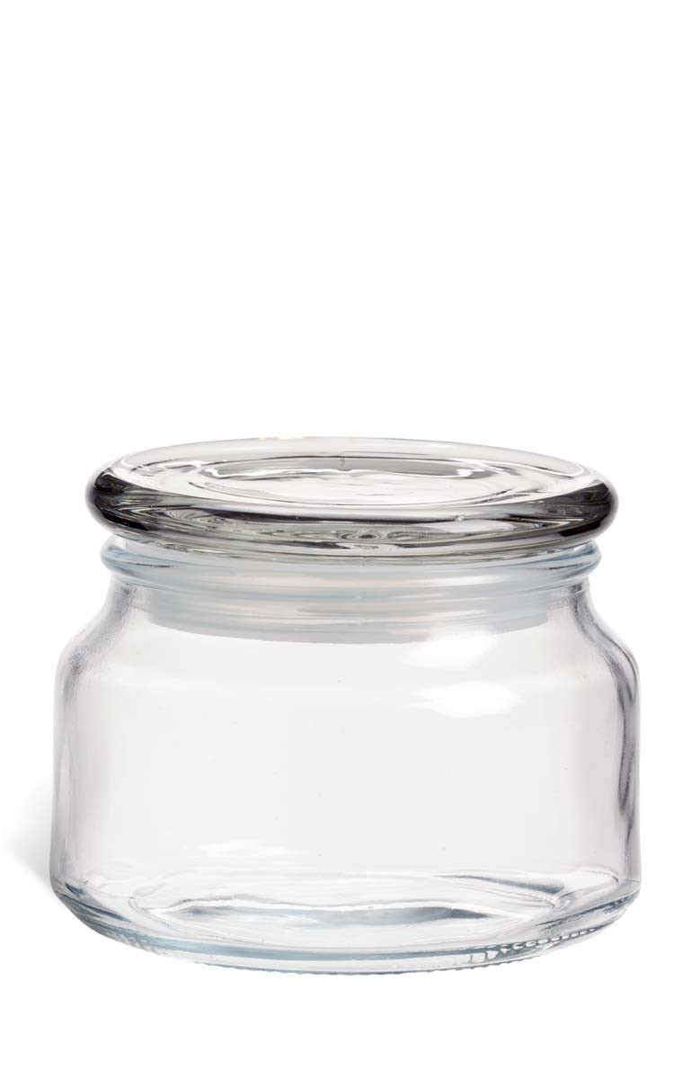Classic Candle Jar w/ Flat Glass Lid, 8 oz | Specialty Bottle