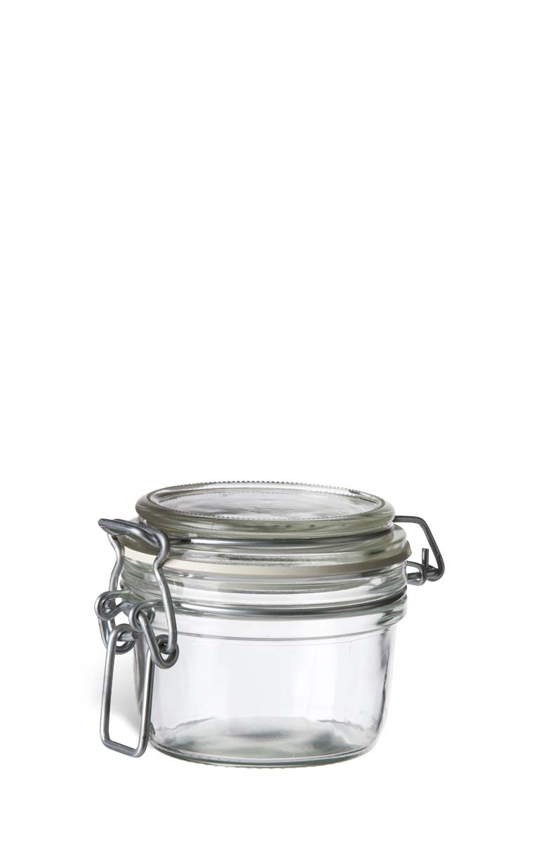 イマン トラッシュ缶　シャルロット Bale Top Round Glass Hermetic Jar, 4 oz | Specialty Bottle