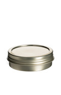 1 oz Gold Flat Tin Container with Screw-Top Cover - TGSC1