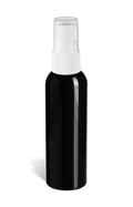 2 oz Black PET Cosmo Plastic Bottle with White Treatment Pump - PKR2TW