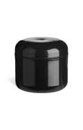 4 oz Double Wall Black Plastic Jar with Dome Lid - DOUB4