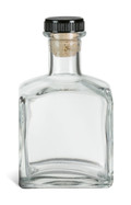 7 oz (210 ml) Square Glass Bottle with Synthetic T-Top Cork - CKSQ250T