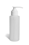 4 oz Natural HDPE Plastic Bottle with White Pump - PN4PW