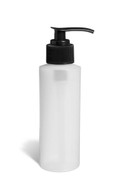 4 oz Natural HDPE Plastic Bottle with Black Pump - PN4P