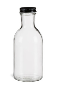 12 oz Round Stout Bottle with Black Metal Cap - STOUT12MB