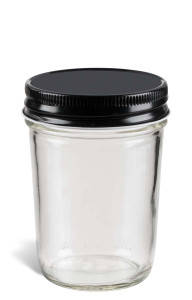 リサ・ラーソン / Jar with Lid（ユニークピース） Eco Mason Tapered Glass Jar with Black Lid, 8oz | Specialty