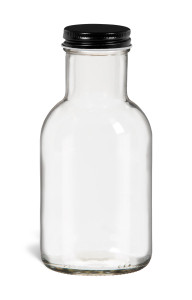 8 oz Round Stout Bottle with Black Metal Cap - STOUT8MB 8 oz Round Stout Bottle with Black Metal Cap - STOUT8MB