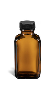 3 oz Amber Glass Blake Bottle with Black Cap - BLA3B 3 oz Amber Glass Blake Bottle with Black Cap - BLA3B