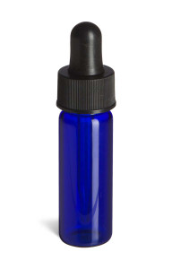 1 Dram Blue Glass Vial with Dropper - VB1D 1 Dram Blue Glass Vial with Dropper - VB1D
