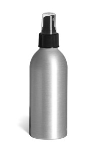 8 oz (240 ml) Aluminum Bottle with Black Atomizer - ALUM8AB