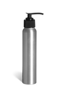 120 ml (4 oz) Aluminum Slimline Bottle with Black Pump - ABUL3P 120 ml (4 oz) Aluminum Slimline Bottle with Black Pump - ABUL3P