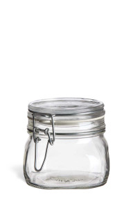 19 oz Bale Square Glass Jar with Swing Top Lid - BALE19