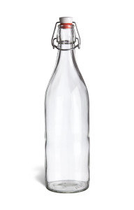 1 Liter (34 oz) Clear Giara Glass Bottle with Swing Top - GIAR34ST