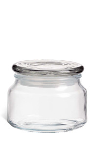 8 oz Glass Candle Jar with Flat Glass Lid - CAN8
