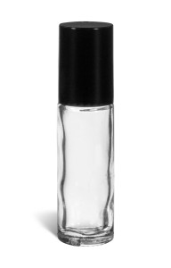 5 ml Roll-on Top Glass Bottle with Ball & Black Cap - ROLL5B 5 ml Roll-on Top Glass Bottle with Ball & Black Cap - ROLL5B