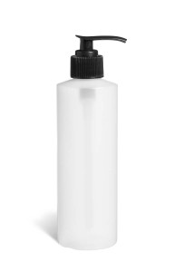 8 oz Natural HDPE Plastic Bottle with Black Pump - PN8P 8 oz Natural HDPE Plastic Bottle with Black Pump - PN8P