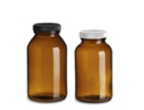 Amber Pill Bottle, Waterproof Labels Glass Pill Bottle, Vitamin