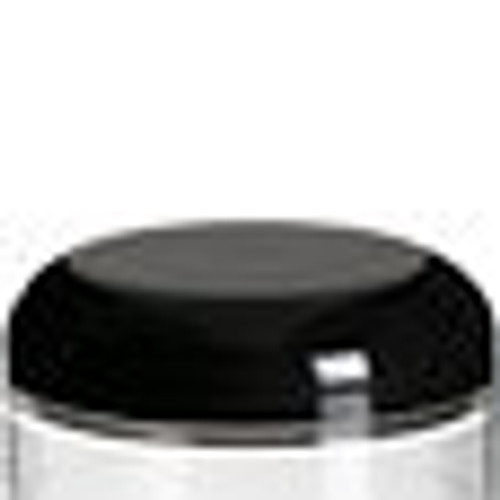 Flat Bottom 4oz Glass Jar and Black Dome Lid - Shield N Seal