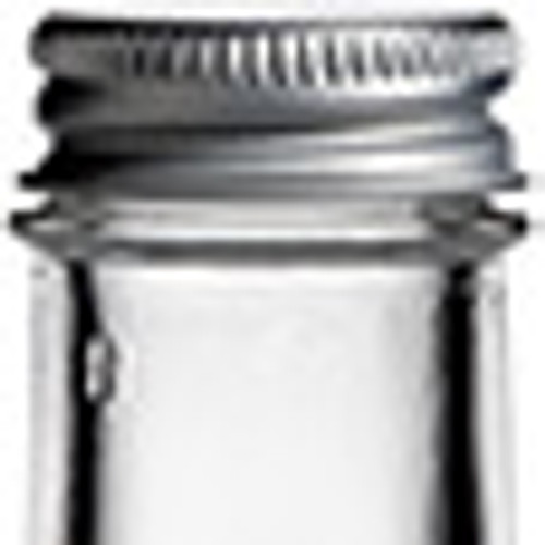 17 oz (500 ml) Quadra Square Glass Bottle with Silver Cap