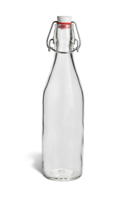 17 oz Clear Giara Glass Bottle with Swing Top - GIAR17ST